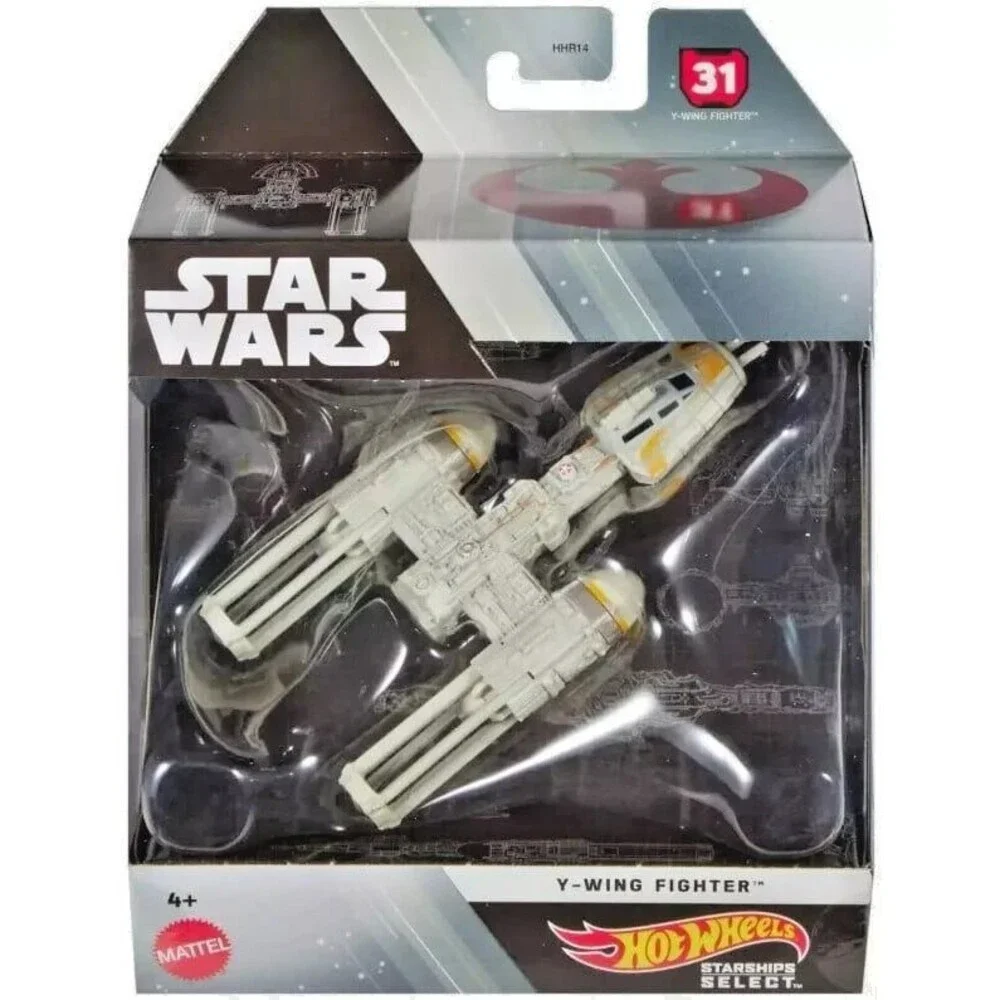 Mattel Hot Wheels Star Wars Y-Wing Fighter Diecast Ship NIB
